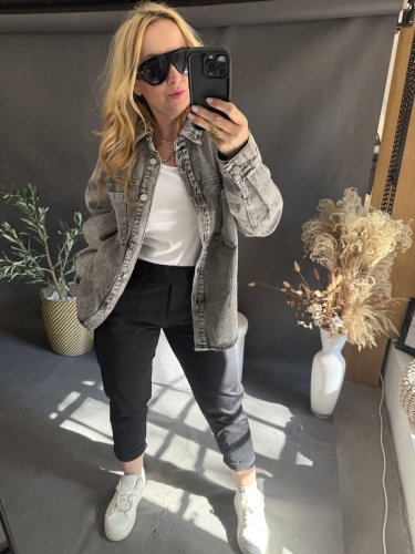 Džínová košile-šedá