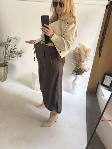 Kalhoty Chicca-hnědá