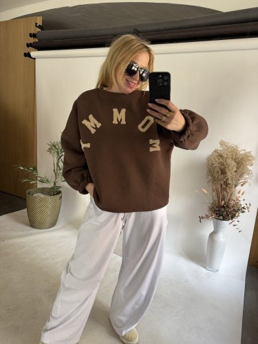 Mikina Mommy-hnědá