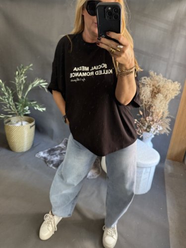 Tričko Social madia-čierné