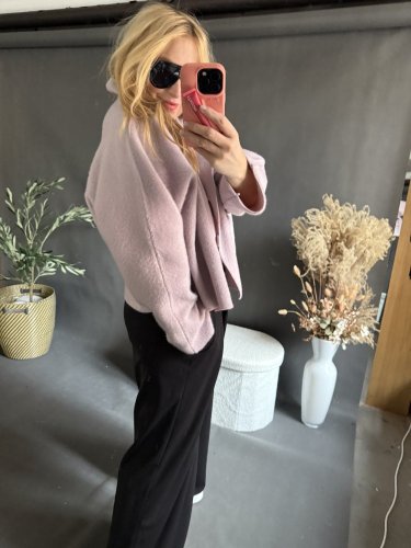 Kabátek Crop Miss zateplený-růžový