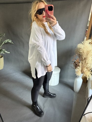 Tričko Sun dlouhý rukáv-bílé