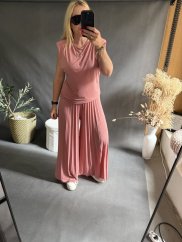 Set Moon 2-dlhé nohavice-pudrová