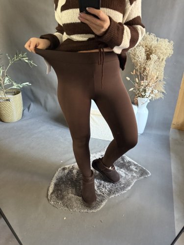 Legíny dole s pútkom-hnedé