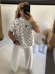 Blúzka Dots-bielá