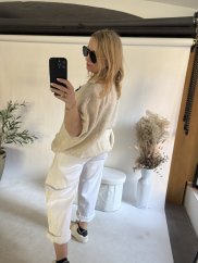 Vesta oversize vlnená-beige