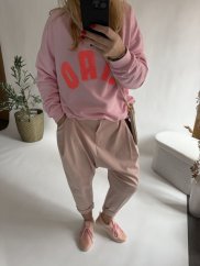 Nohavice Blair bavlnené— pudr