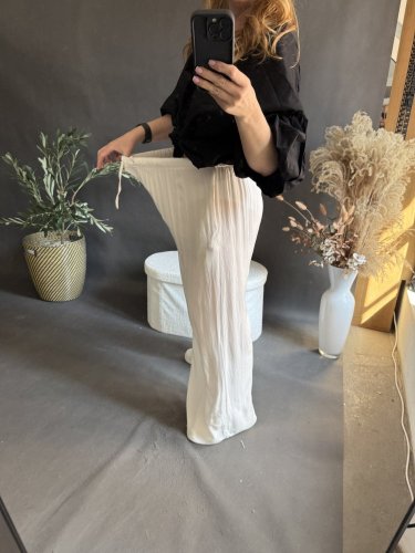 Nohavice Style-viskoza-béžové