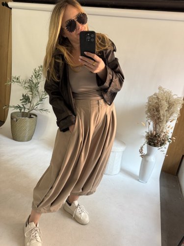 Nohavice Lux Luna-mocca