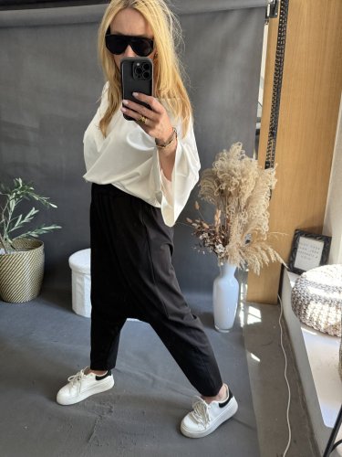 Kalhoty nasrávací Tencil-černá