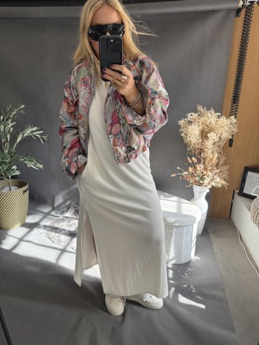 Šaty Basic dlouhé-bílé neprůhledné