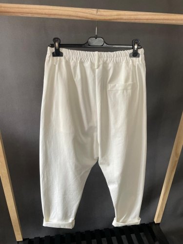 Nohavice SUN bez gombíka do 3XL biele