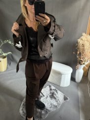 Tielko koženka s čipkou