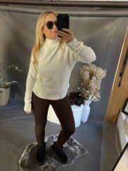 Svetr Baby alpaka se stojáčkem-krémový