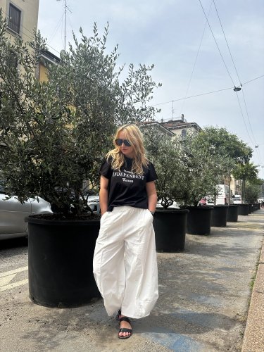 Nohavice široký strih SUN-UNI veľkosť-bielá