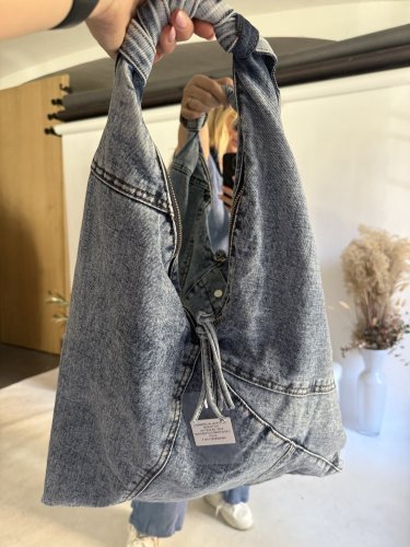 Kabelka Jeans-modrá