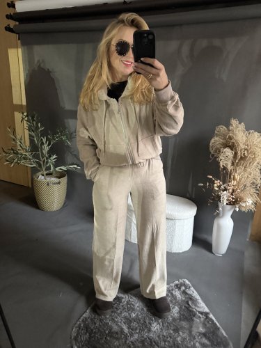 Tepláková souprava Lorene-béžová