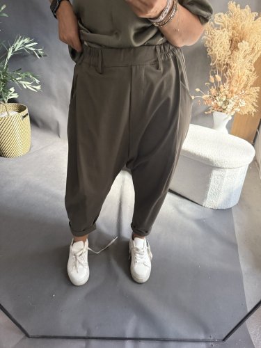 Nohavice SUN bez gombíka do 3XL-khaki