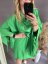 Volánkové šaty Kimono-zelená