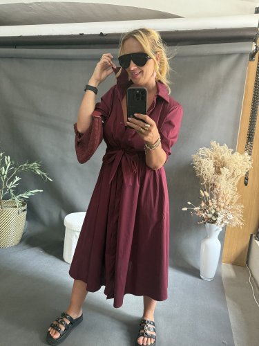 Šaty Business-bordeaux