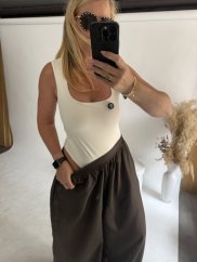 Body široké ramienka-beige