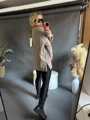 Tričko/tunika plus size-béžová