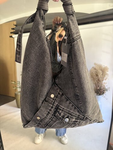 Kabelka Jeans-šedá