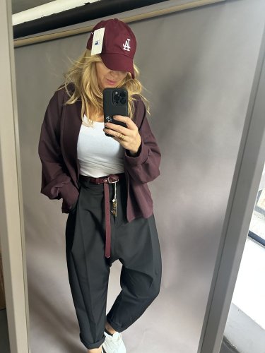 Kardigan bavlněná Aura-bordeaux