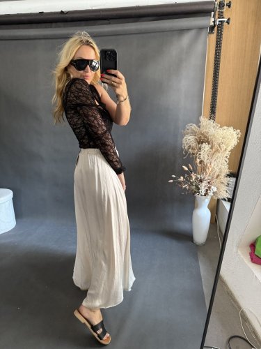 Body Krajka Lumina jeden rukáv - Velikost: M/L