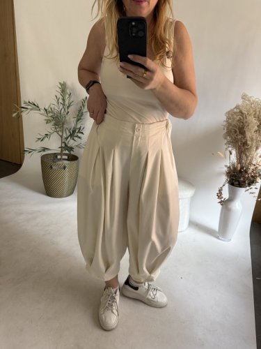 Nohavice Lux Luna-bielá