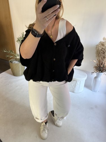 Vesta oversize vlněná-černá
