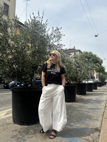 Nohavice široký strih SUN-UNI veľkosť-bielá