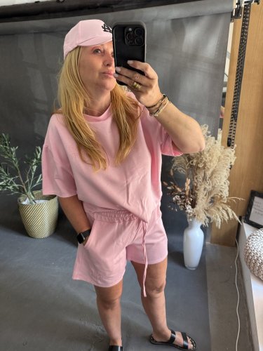 Souprava Tričko a šortky Bavlna-pink