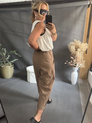 Nohavice SUN bez gombíka do 3XL-camel