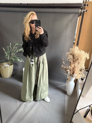 Kalhoty Pantagonna ve stylu sukně -khaki