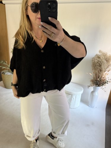 Vesta oversize vlněná-černá