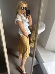 Saténová sukňa Amber- zlatá