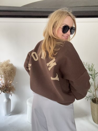 Mikina Mommy-hnědá
