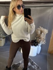 Svetr Baby alpaka se stojáčkem-krémový