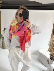 Šála Love Dog-růžová