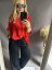 Bluza Liame-UNI SIZE na XS-XL-čiervená