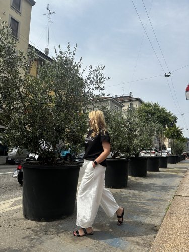 Nohavice široký strih SUN-UNI veľkosť-bielá