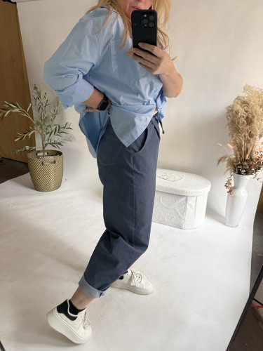 Nohavice v štýle Jeans modré-veľkosť 36 a 38