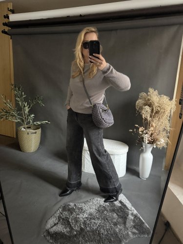 Džínsy Paris 2 šedo čierne