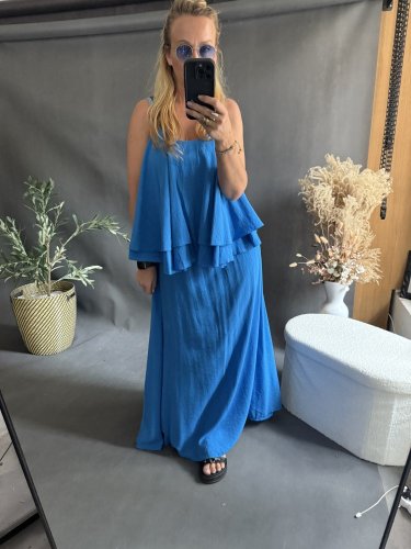 Set sukne a volániky-blue