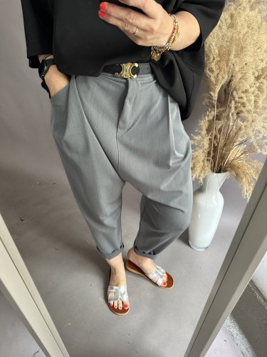 Kalhoty s nižším sedem Blair-více barev postava 34-40 - barva: tmavě šedá