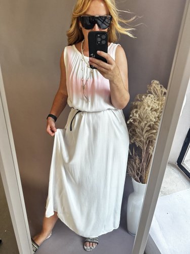 Šaty s opaskom Caprice-biele