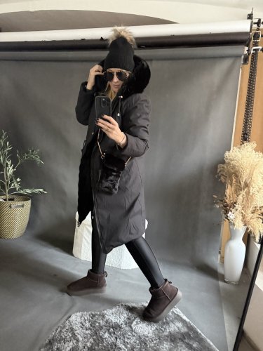 Bunda/Parka Sissi-Oboustranná-černá