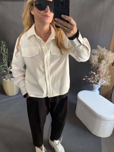 Kabátek Sun 2v1 s košilí-bílý