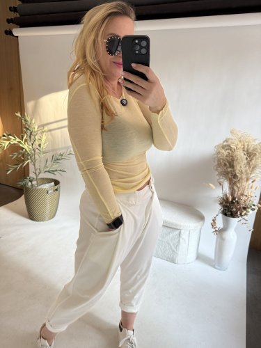 Tričko Cashmere- kašmír -žlutá